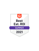 G2 Best Est. ROI Summer 2021